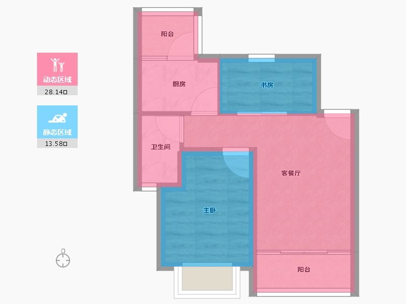 广东省-深圳市-中海怡美山庄-36.31-户型库-动静分区