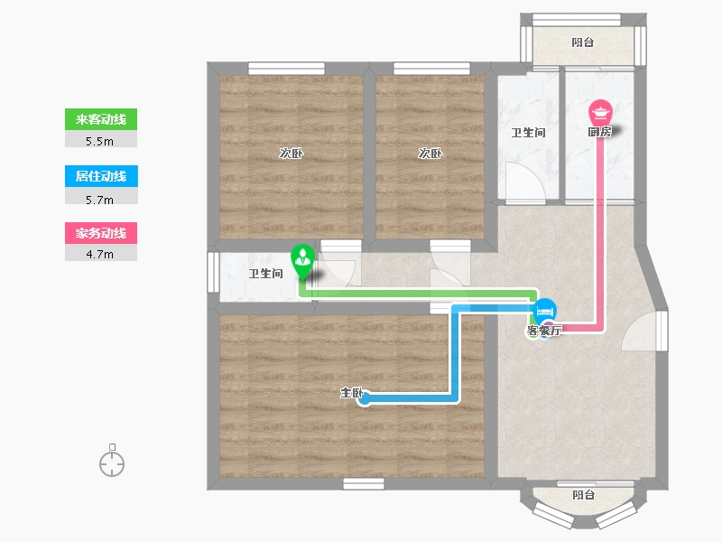 广东省-深圳市-桃源居12区（桃源居）-63.43-户型库-动静线