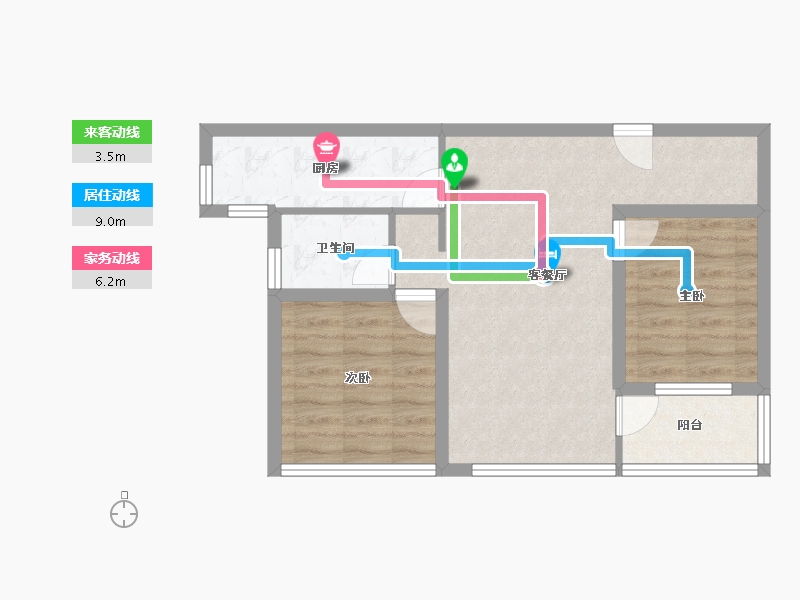 广东省-深圳市-万科红(三期)-58.80-户型库-动静线