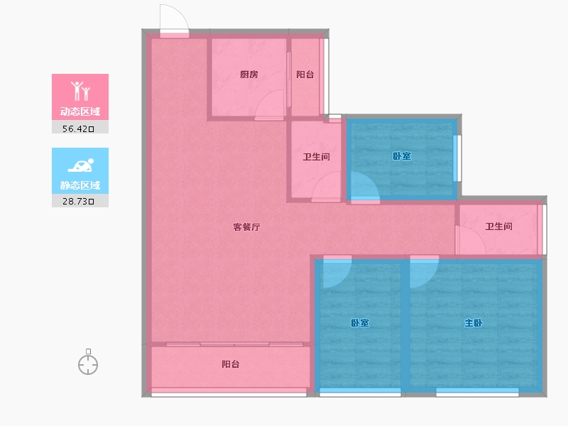 广东省-深圳市-保利上城-75.75-户型库-动静分区