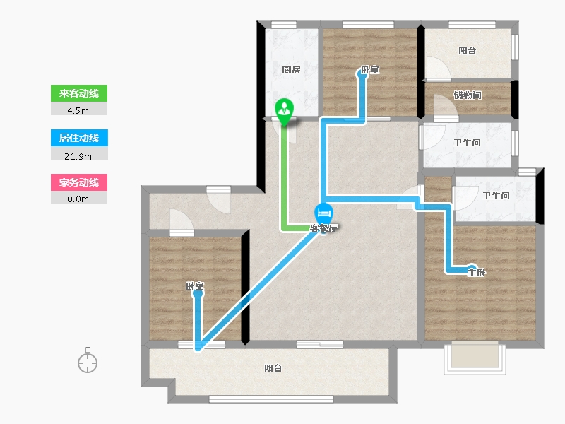 河南省-洛阳市-碧桂园繁花里-114.40-户型库-动静线