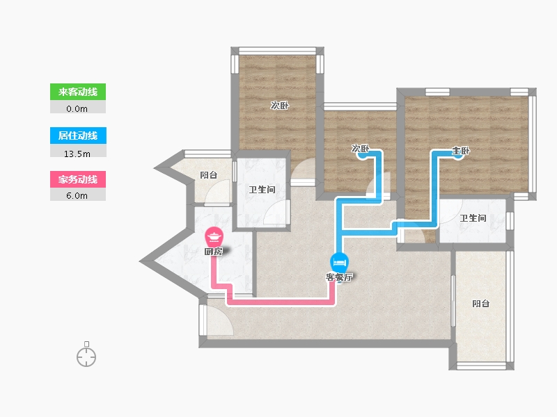 广东省-深圳市-桑泰水木丹华园-75.02-户型库-动静线