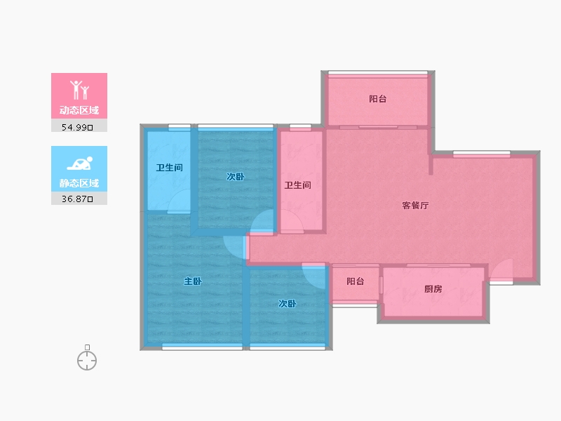 广东省-深圳市-华晖云门-82.03-户型库-动静分区