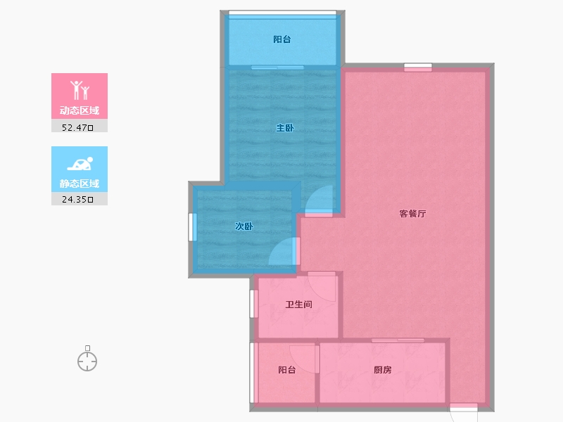 广东省-深圳市-中海怡瑞山居-68.97-户型库-动静分区