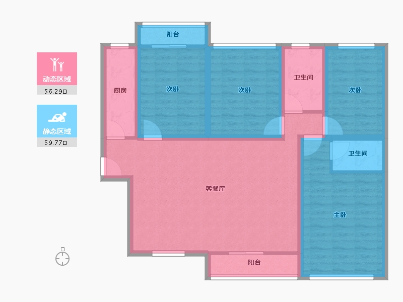 广东省-深圳市-万科金色领域-103.25-户型库-动静分区