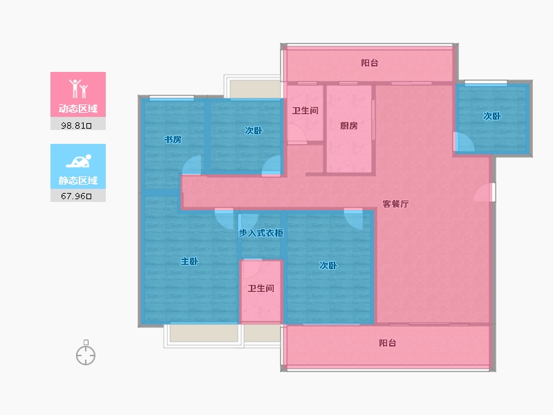 黑龙江省-鹤岗市-绿海湾-150.51-户型库-动静分区