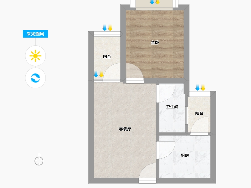 广东省-深圳市-崇文小区-31.87-户型库-采光通风