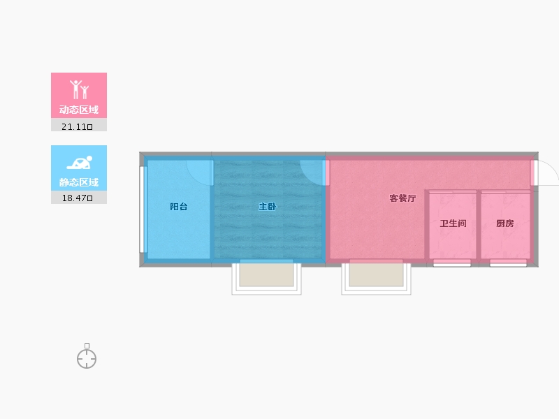 广东省-深圳市-创世纪滨海花园-34.85-户型库-动静分区