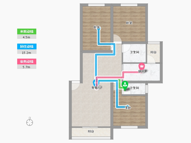 广东省-深圳市-中海怡美山庄-76.34-户型库-动静线