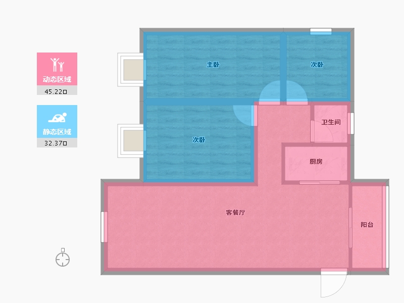 广东省-深圳市-桂苑小区-69.01-户型库-动静分区