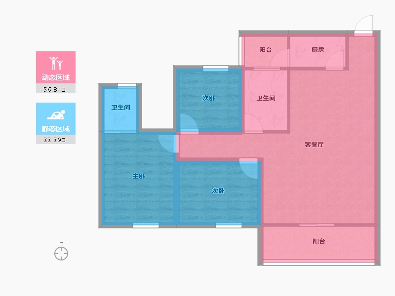 广东省-深圳市-左庭右院(南区)-80.30-户型库-动静分区