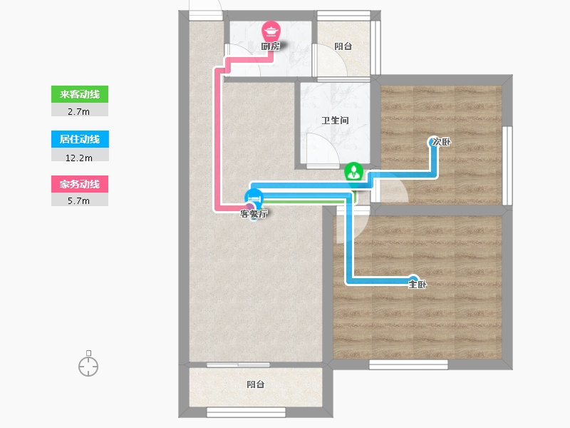 广东省-深圳市-富通蟠龙居-54.61-户型库-动静线