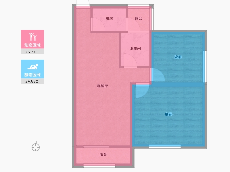 广东省-深圳市-富通蟠龙居-54.61-户型库-动静分区