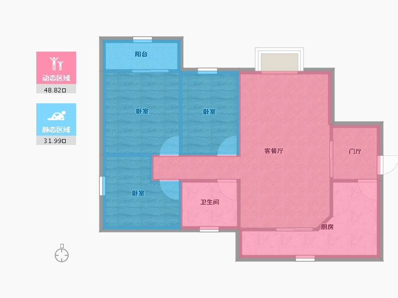 广东省-深圳市-海晖大厦-73.29-户型库-动静分区