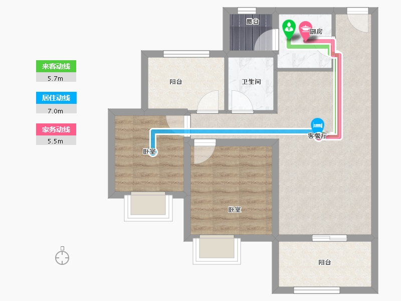 广东省-深圳市-碧海富通城一期-64.16-户型库-动静线