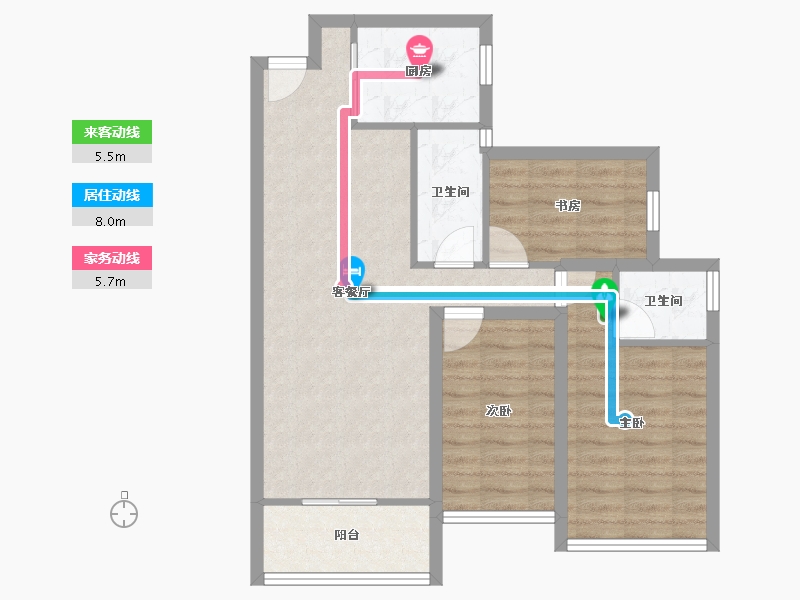 广东省-深圳市-华晖云门-72.37-户型库-动静线