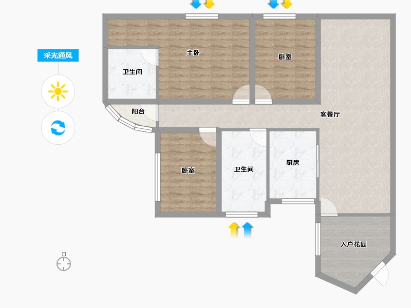 广东省-深圳市-名家富居-105.80-户型库-采光通风