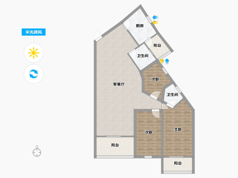 广东省-深圳市-汇宾广场-110.57-户型库-采光通风