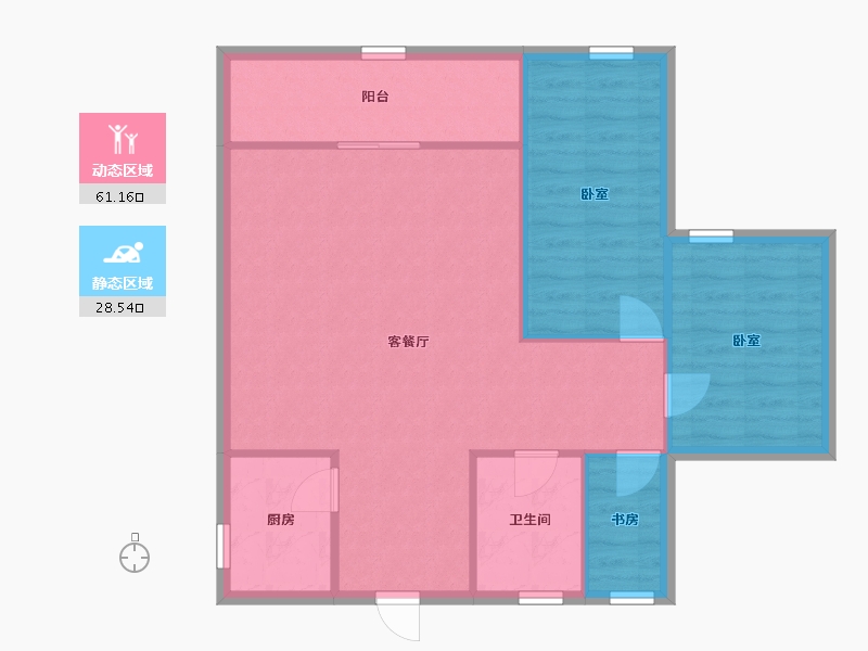 广东省-深圳市-银兴苑-82.17-户型库-动静分区