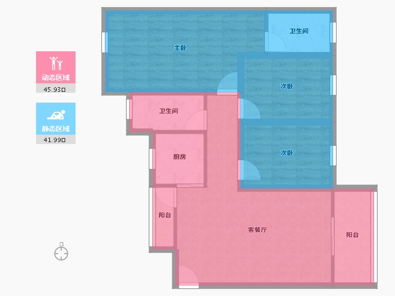 广东省-深圳市-佳兆业新都汇-77.77-户型库-动静分区