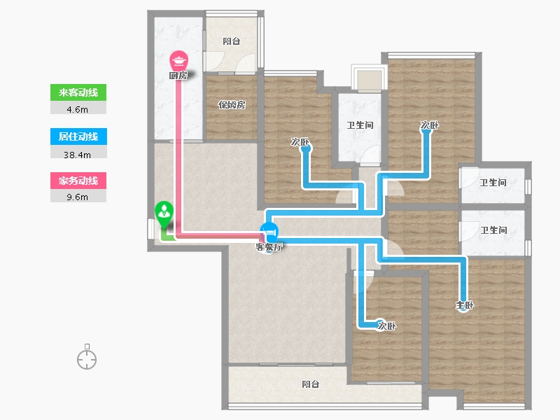 黑龙江省-鹤岗市-海湾小区-153.04-户型库-动静线