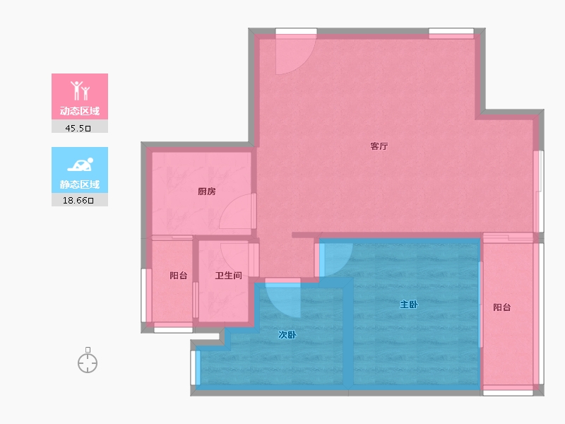 广东省-深圳市-创世纪滨海花园-57.60-户型库-动静分区