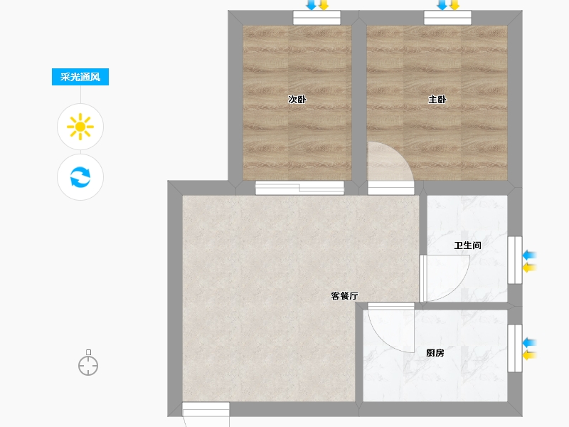 广东省-深圳市-汇宾广场-30.38-户型库-采光通风