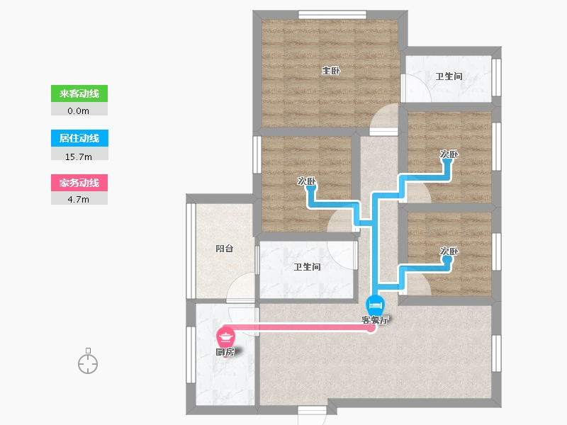 广东省-深圳市-雅涛花园-68.62-户型库-动静线