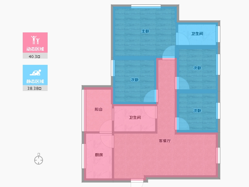 广东省-深圳市-雅涛花园-68.62-户型库-动静分区