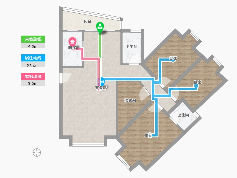 广东省-深圳市-紫薇苑(西区)-88.19-户型库-动静线