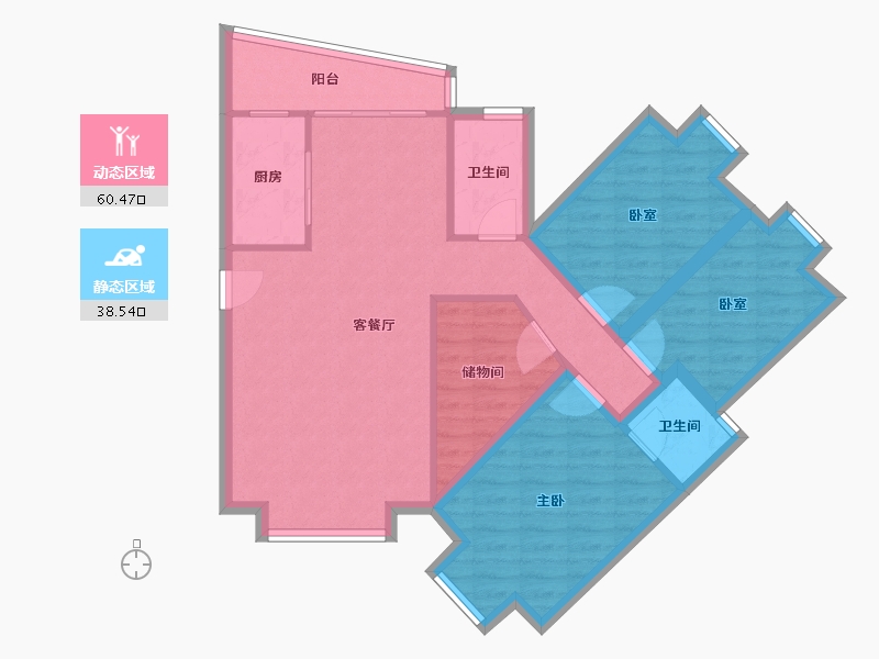 广东省-深圳市-紫薇苑(西区)-88.19-户型库-动静分区