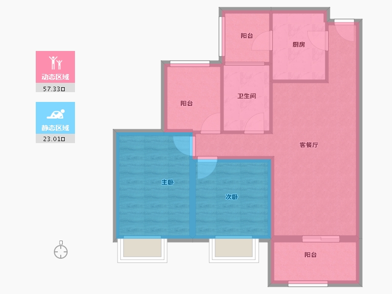 广东省-深圳市-兴华路2号(星航华府)-71.31-户型库-动静分区