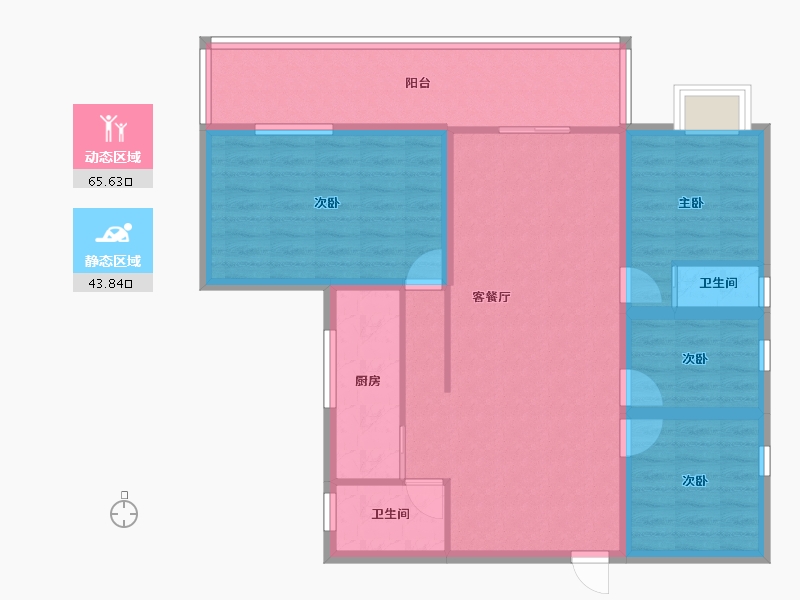 广东省-深圳市-锦绣东方（A区）-97.57-户型库-动静分区