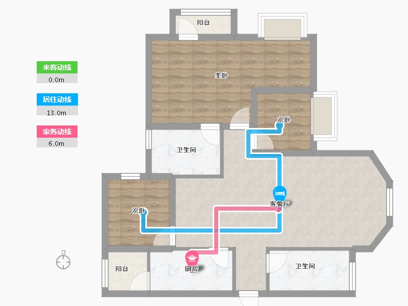 广东省-深圳市-浪琴屿花园-83.39-户型库-动静线