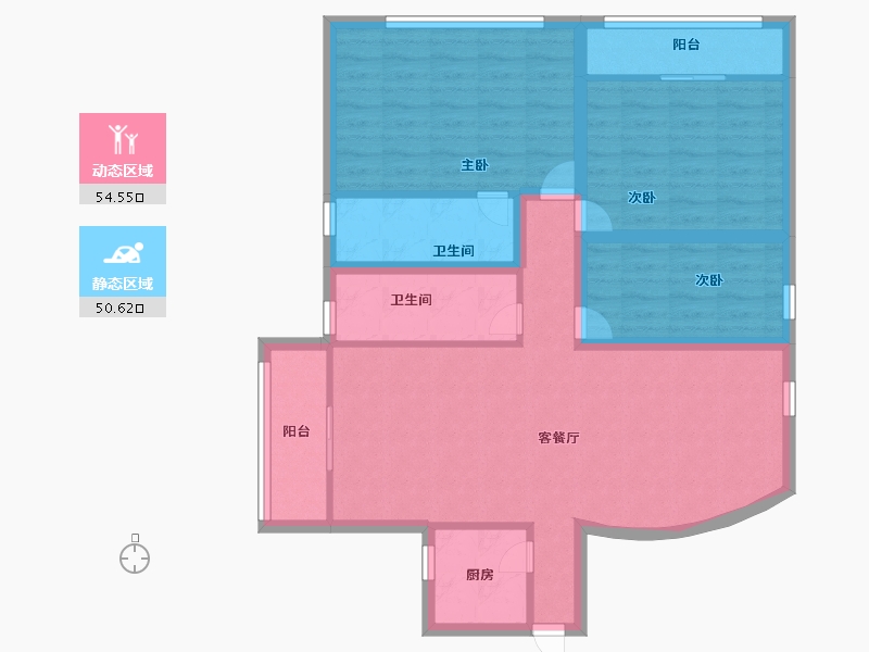 广东省-深圳市-怡园大厦-93.94-户型库-动静分区