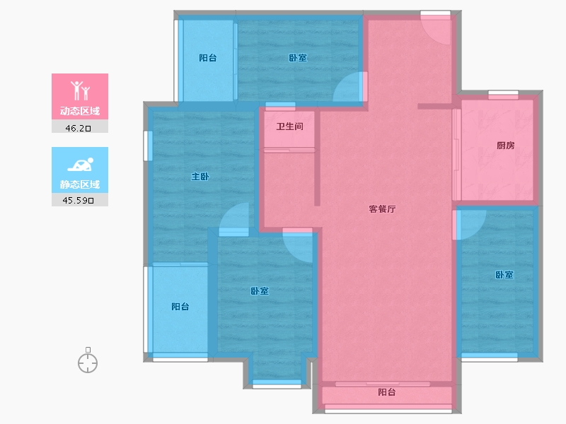 广东省-深圳市-南光城市花园-81.10-户型库-动静分区