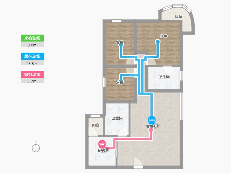 广东省-深圳市-侨城豪苑(一期)-74.96-户型库-动静线