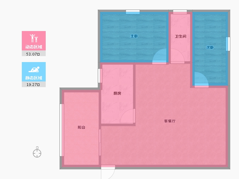 广东省-深圳市-百合星城一期-64.80-户型库-动静分区