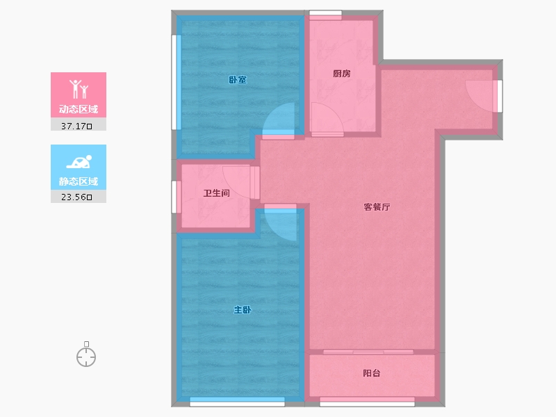 广东省-深圳市-河岸轩-53.34-户型库-动静分区