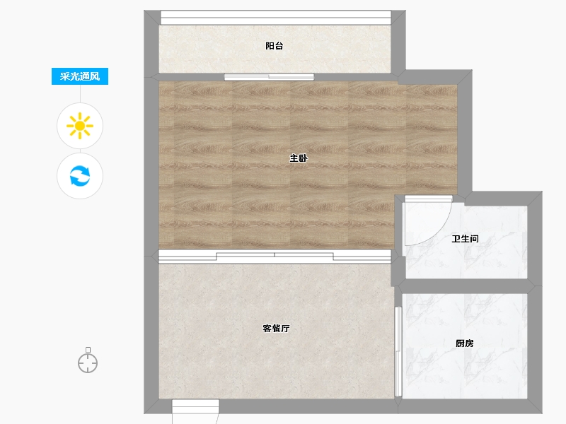 广东省-深圳市-TATA公寓-33.03-户型库-采光通风