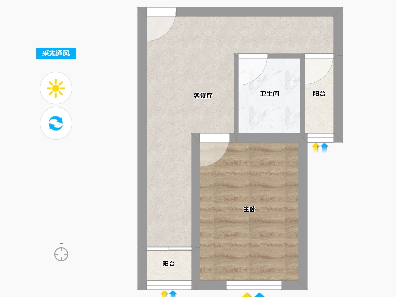 广东省-深圳市-友邻公寓-30.60-户型库-采光通风