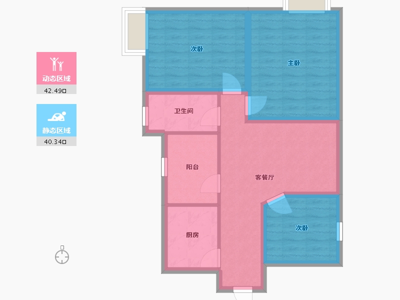 广东省-深圳市-鹏都大厦-73.69-户型库-动静分区