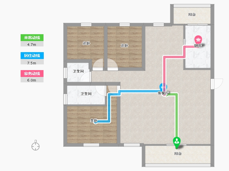 广东省-深圳市-和盛苑(和兴花园二期)-98.37-户型库-动静线