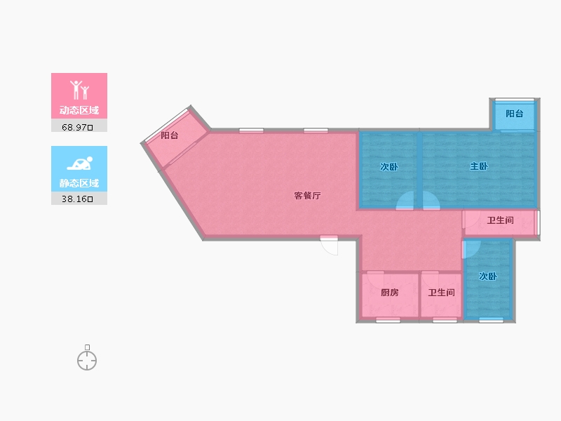 广东省-深圳市-后海花园-96.03-户型库-动静分区