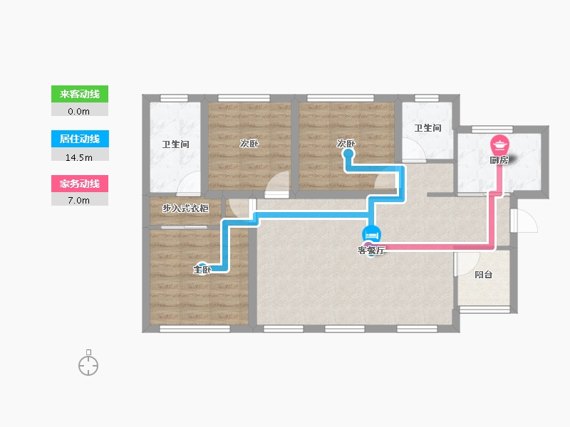 广东省-深圳市-万科翡丽郡-79.19-户型库-动静线