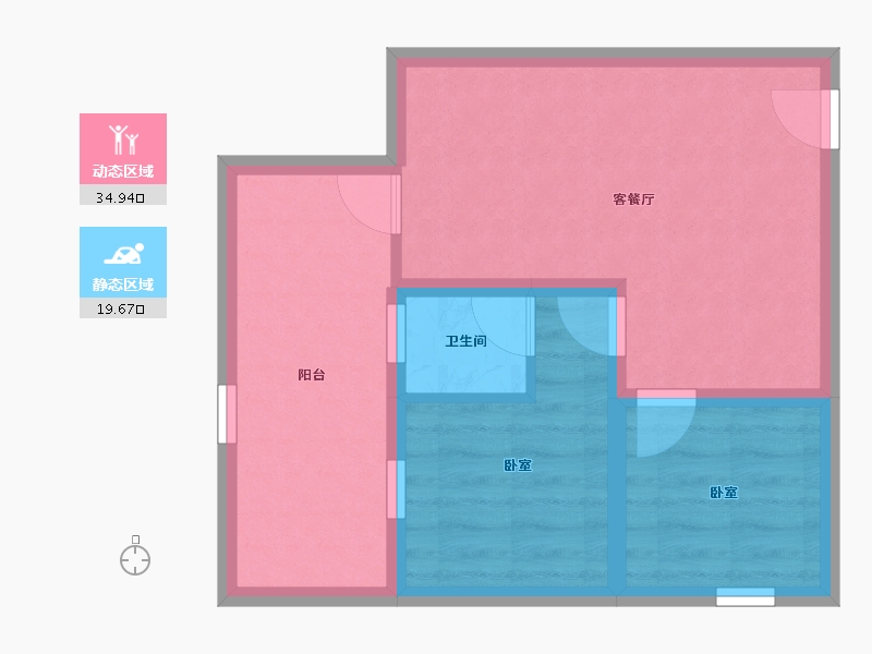 广东省-深圳市-天健时尚空间名苑-48.02-户型库-动静分区