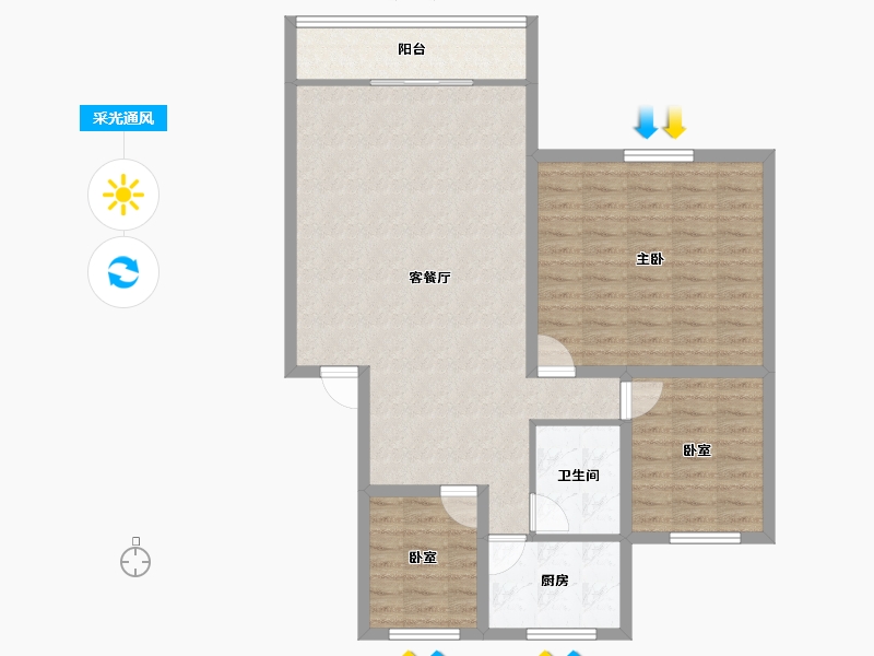 广东省-深圳市-南油生活区(B区)-93.71-户型库-采光通风