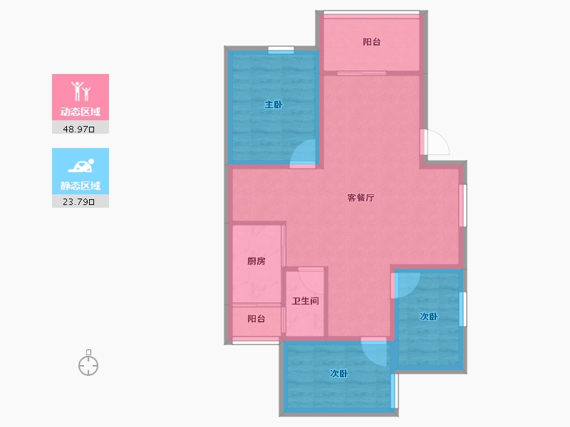 广东省-深圳市-前海金岸-64.60-户型库-动静分区