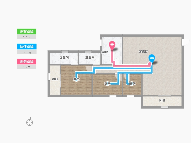 广东省-深圳市-创世纪滨海花园-89.44-户型库-动静线