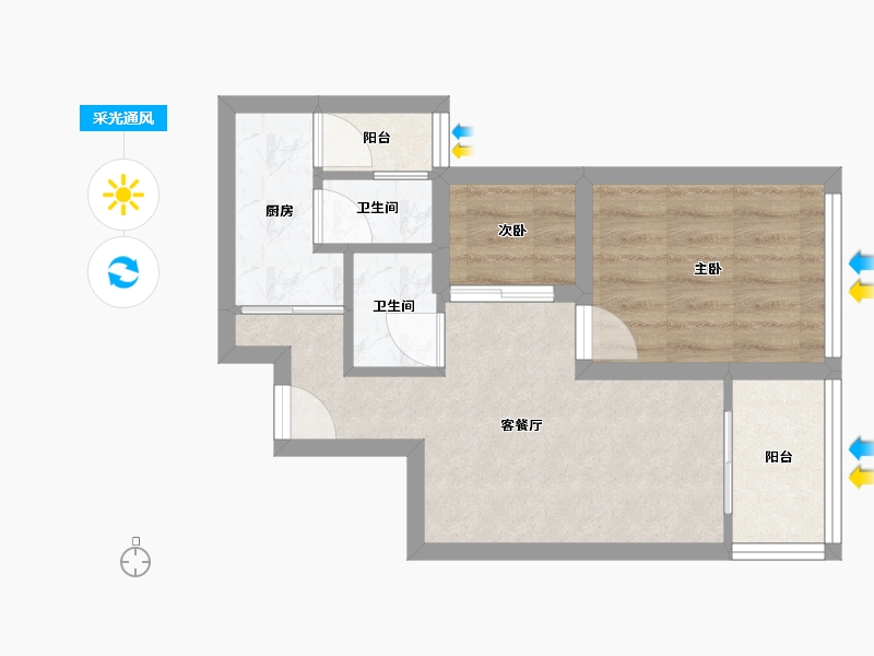 广东省-深圳市-鼎太风华(七期)-40.13-户型库-采光通风